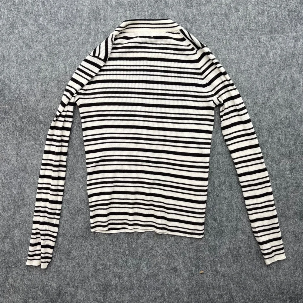 Madewell Sweater Womens Small Striped Double Layered Crewneck Merino Silk Blend